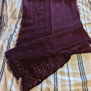 Ralph Lauren plum with sparkle scarf.